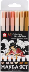 SAKURA Brush Pen Koi Colouring POXBRMAN6 Manga-Set 6...
