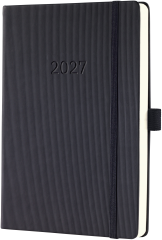 CONCEPTUM Tageskalender 2027 C2710 1T/1S schwarz 14.8x21.3cm