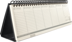 CONCEPTUM Tischkalender 2027 C2780 1W/2S schwarz 30x14.3cm