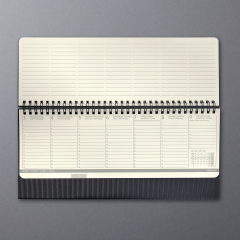 CONCEPTUM Tischkalender 2027 C2780 1W/2S schwarz 30x14.3cm