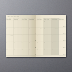 CONCEPTUM Monatskalender 2027 C2785 1M/2S schwarz 9.3x14cm