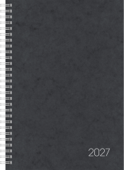 BRUNNEN Buchkalender 2027 1079701907 1W/2S schwarz ML...