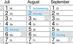 BÜHNER Jahresplaner DE 2027 K12-CH-B-FSC 12M 98x68cm
