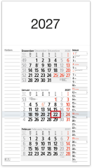 BÜHNER 3-Monatskalender 2027 M3KPNBL-R-FS ML 30x56cm