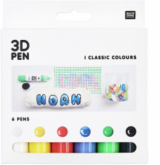 RICO DESIGN 3D Pen Set 800728 Essential 6x27ml