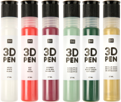 RICO DESIGN 3D Pen Set 800732 Weihnachten 6x27ml