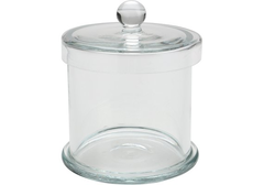 Watteglas mit Glasdeckel, 
100 x 100 mm