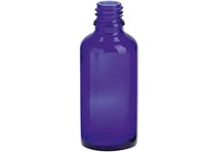 Glasflasche ohne Schraubverschluss 50 ml blau