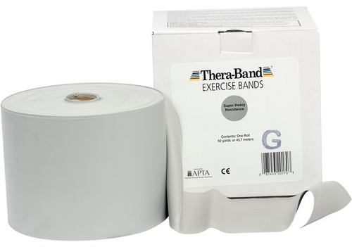 THERA-BAND bungsband 45.7 m x 12.8  silber