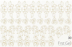 First Gel Stickers Flowers 36 Motive Beige