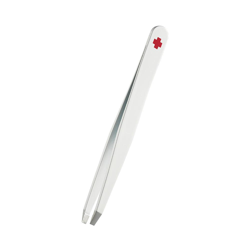Rubis Pinzette Schweizerkreuz schräg, weiss, Softtouch