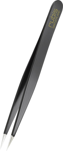 Rubis Pinzette spitz, Inox, schwarz