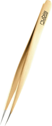 Rubis Pinzette spitz, Inox, gold