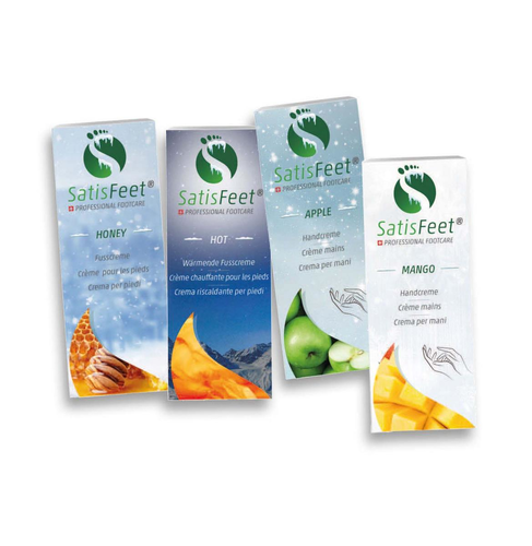 SATISFEET Excotic Mango, Hot, Apple und Honey 30 ml Weihnachtseditionsedition 4er-Set