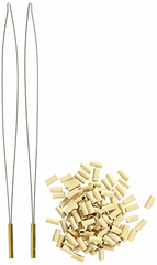 BALMAIN Micro Rings 100 Stk. beige inkl. 2 Einfädler