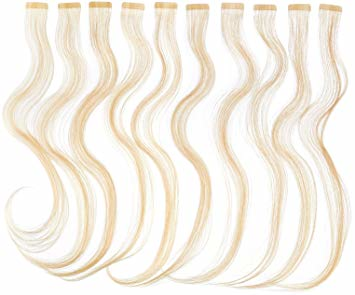 BALMAIN Silk Tape Human Hair Natural Straight 40cm 8G.9G Very Light Gold Blonde, 10 Stk.